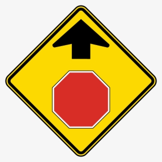 Winding Road Sign Png - Stop Sign Ahead Sign