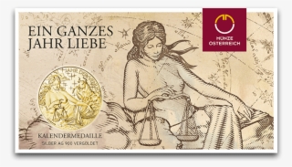 The Year Of Venus Calendar Medal 2018 In Silver Gold-plated - Ein Ganzes Jahr Liebe
