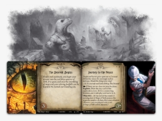 A Red Glow Illuminates A Network Of Labyrinth Caverns - Arkham Horror: The Card Game