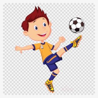 Download Playing Football With Friends Clipart Football - Boy Soccer Player Clipart