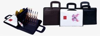 Cris-cross Style Collapsible Brush Holder - Briefcase