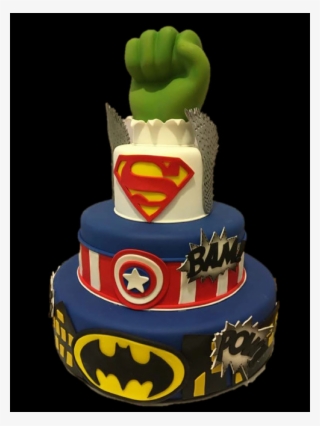 O Bolo Fake Dos Vingadores É Feito Em Pasta De Porcelana, - Birthday Cake