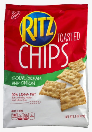 Nabisco Ritz Sour Cream And Onion Toasted Chips - Ritz Toasted Chips, Sour Cream And Onion - 8.1 Oz