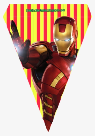 Bandeirinha Festa Os Vingadores - Iron Man - The Avengers