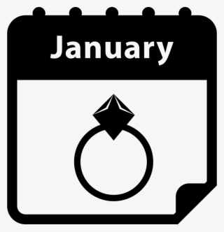 Engagement Ring Reminder January Day On Calendar Interface - Saturday Calendar Icon Png