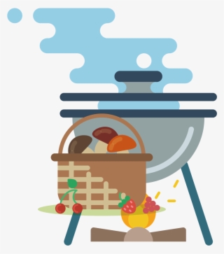 Kisspng Camping Barbecue Grill Clip Art Cook Mushrooms - Clip Art