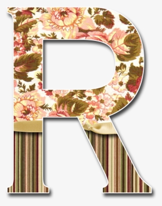 R Name Alphabet Images Pictures Symbols Letters Name - Floral Fabric