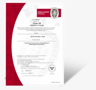 Certifikat Ss-en Iso - Bureau Veritas