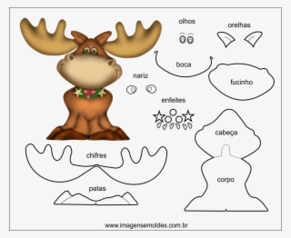 Molde De Natal Para Feltro Eva E Artesanato 46, Molde - Molde De Duende Natal Em Eva
