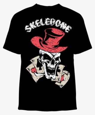 Skelebone Short Sleeve T-shirt, 4 Aces Skull - Roupa De Marca