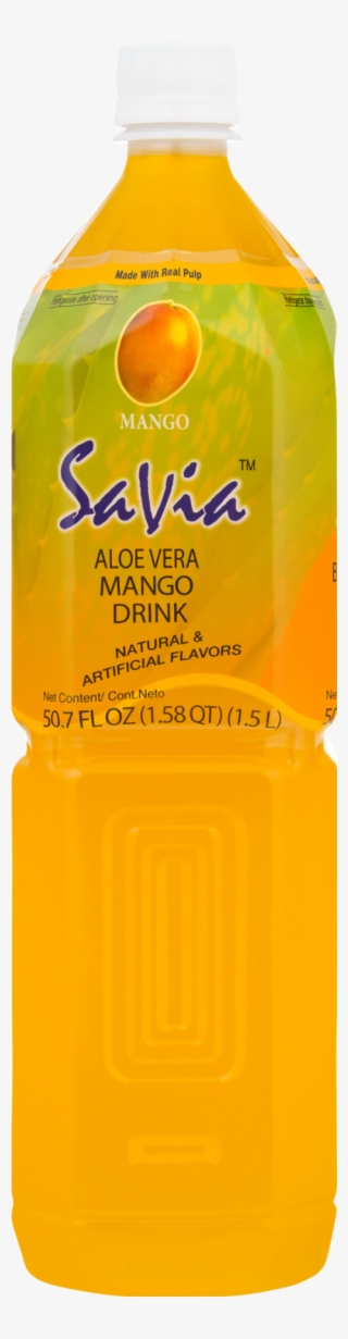 Savia Aloe Vera Drink, Mango - 50.7 Fl Oz Bottle