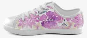 Watercolor Flower Pattern Canvas Kid's Shoes - Blue Green Watercolor Flower Pattern Samsung Galaxy