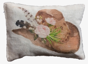 Floral Watercolor Hat - Cushion