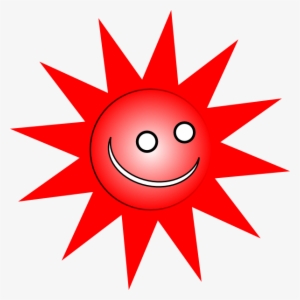 Smiley Red Sun Svg Clip Arts 600 X 600 Px