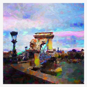 Chain Bridge Lion - Painting