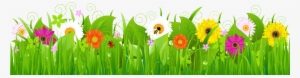 Clip Arts Related To - Grass With Flower Border