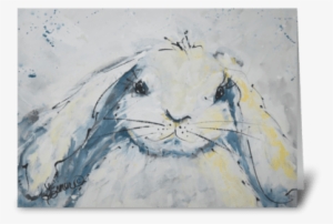 Snow Bunny Greeting Card - Rabbit