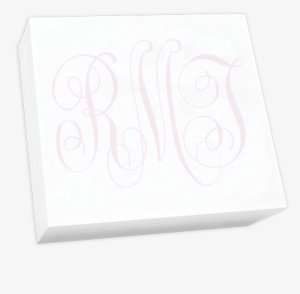 Embossed Graphics Watercolor Monogram Desk Slab - Construction Paper