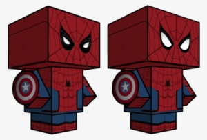 Spiderman Captain America Civil War Paper Toy - Papercraft Spiderman Homecoming
