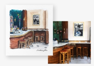 Illustrated Interiors Where People Gather Most - Portable Network Graphics