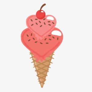 Heart Clipart Ice Cream - Clip Art