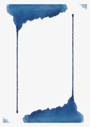 Ftestickers Watercolor Borders Frame Blue - 水彩 封面