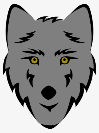 A Simple Stylized Wolf's Head Clip Art - Easy Wolf Face Drawing