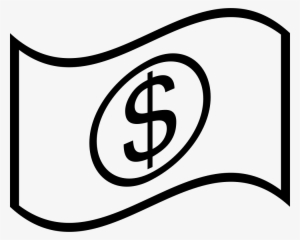 One Dollar Bill - Dollar Bill Clip Art Black And White