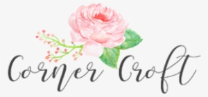 Corner Croft Watercolor Clip Art Profile Banner - Hybrid Tea Rose