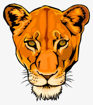 Vector Illustration Of African Female Big Cat Lion - Idyllwild School