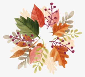 Watercolor Autumn Leaf Box Transprent Png Free - Watercolor Fall Leaves Transparent