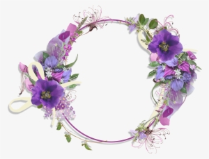 Purple Flower Borders And Frames - Purple Frame Png