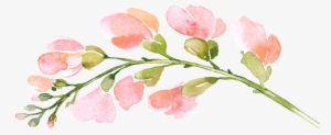 Sweetdreamselements - Pink Flower Watercolor Poster Print Wall Art Home Decor