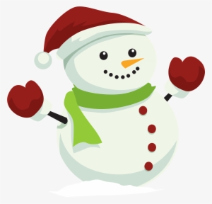 Snowman With Christmas Hat Png Clipart - Snow Man Png