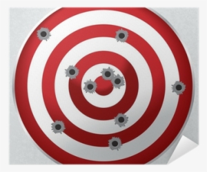 Shooting Range Gun Target With Bullet Holes Poster - Bullseye Bullet Hole Png