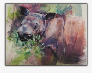 Sumatran Baby Rhino Print - Sumatran Rhinoceros