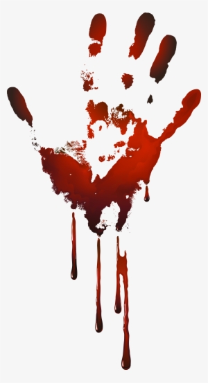 Handprint Clipart Bloody - Blood Hand On Wall