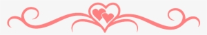 Horizontal Love Pink Email Letter Hearts - Happy Valentine's Day With Heart Hearts And Swirl.