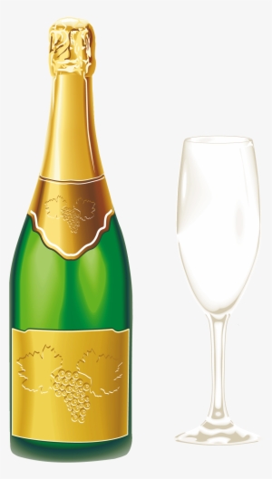 Champagne - Champagne And Glasses Png