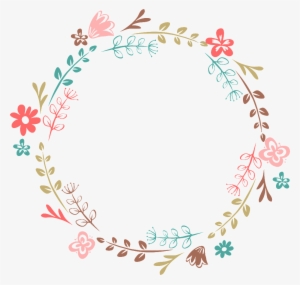 Hand-painted Cartoon Leaf Flower Wreath Transparent - Flower Wreath Transparent