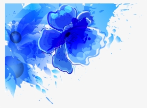 Report Abuse - Blue Flower Watercolor Png