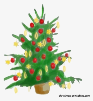 Free Watecolor Christmas Tree Clipart - Christmas Day