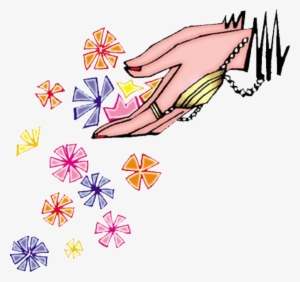 Welcome Banner Transparent Png - Hand With Flower Clipart