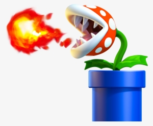 Enemy Art From New Super Mario Bros - Fire Piranha Plant Mario