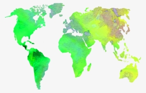 Transparent Maps Watercolor Banner Library Library - Transparent Background High Resolution World Map