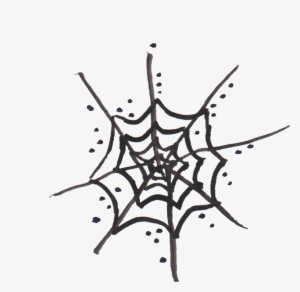 Black And White Spider Web Watercolor Hand Painted - Spider Web