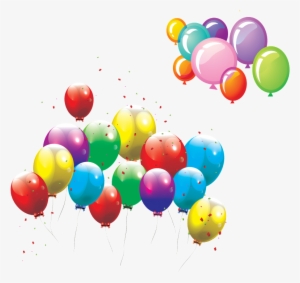 This Graphics Is Cartoon Multicolored Balloons Decorative - Happy Birthday Vector