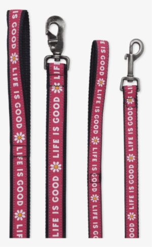 Nylon Daisy Dog Leash - Life Is Good. Dog Leash: Daisy Leash Pop Pink