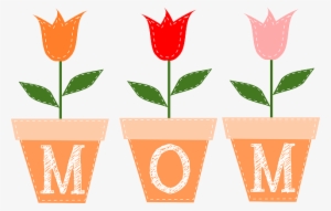 Mom, Tulips, Flower, Flowers, Spring, Cute, Tulip - Border Mothers Day Clipart