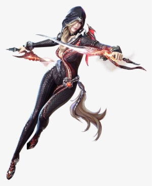 Female Assassin Ninja Outfit, Game Character, Character - Pixel Art Aion
